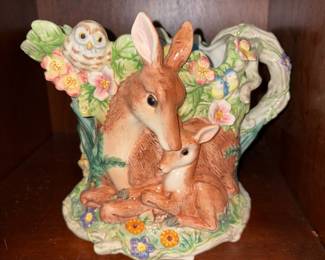 Fitz & Floyd Woodland Spring Pitcher!