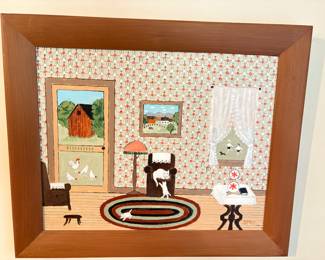 American Primitive Paintings Signed H.E. Bayer!
