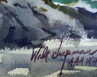 Renowned Local Artist Walter Chapman Framed Maumee River Scene1