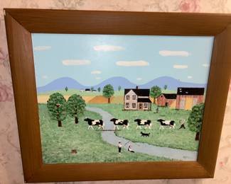 American Primitive Paintings Signed H.E. Bayer!