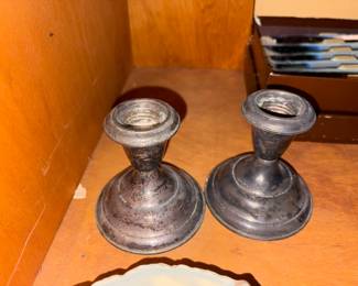 Sterling Silver Weighted Candlesticks!