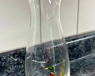Vtg. Ned Smith Mallard Carafe