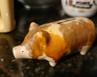 Antique Rustic English Staffordshire Piggy Bank!