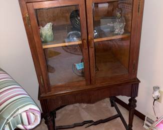 Antique Glass Front Cabinet!