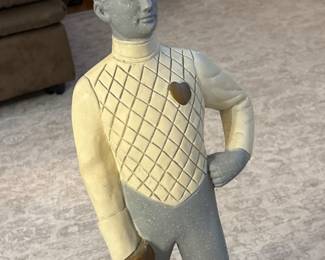 Vtg. Antique Porcelain 18th Century Style Male Fencer Lamp