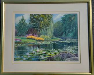 Renowned Local Artist Walter Chapman Framed Maumee River Scene1
