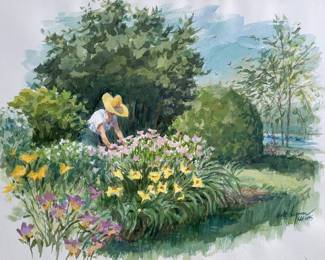 Original Renowned Local Artist Walter Chapman Farm Boy on Field!