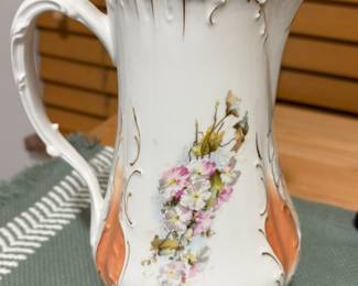 Vtg. Brunswick Germany 1747 Hand Painted Floral Chocolate Coffee Pot