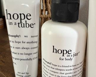 Philosophy Hope In a Tube Eye and Lip Firming Cream 1.7 oz. (New, Sealed) & Hope In a Jar for Body 4 fl. oz.