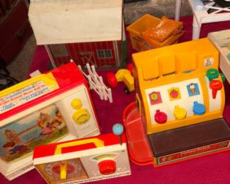 Vintage Toys, including Fisher Price Little People Family Farm W/Tractor Fence & Animals