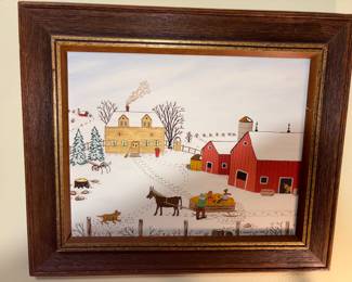 American Primitive Paintings Signed E. Hagert Weinal!