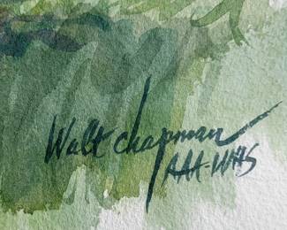 Original Renowned Local Artist Walter Chapman Framed & Matted Farm Boy on Field!