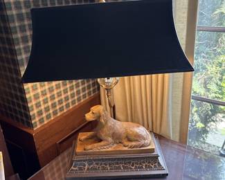 VTG Irish Setter Office Lamp!