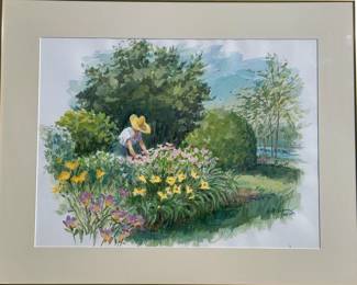 Original Renowned Local Artist Walter Chapman Framed & Matted Farm Boy on Field!