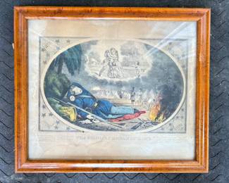 Original Currier & Ives 1st Printing Lithograph 1862 7-7/8x12-516”!