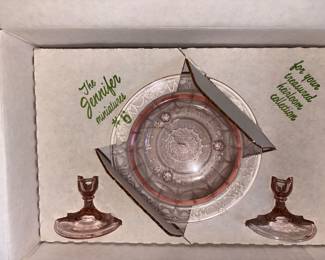 Vtg Mosser Glass The Jennifer Miniatures #4 Pink Depression Glass!