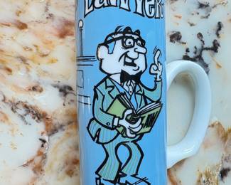 VTG 1960’s Tall and Skinny Lawyer Mug!