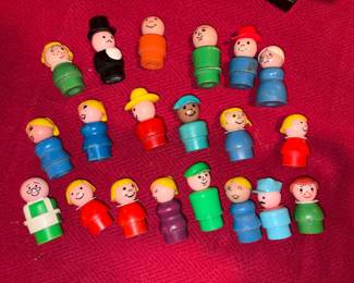 Vtg Fisher Price Toys, Plastic & Wooden Figures