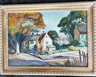 Original Framed New England Oil Painting!