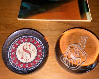 Cleveland Indians Paper Chief Wahoo Weight, "S" Monogram Paperweight!
