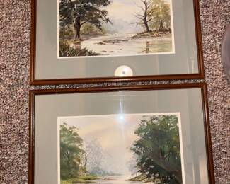 Local Artist Lester Raymond Cowell Maumee River Watercolors!