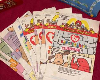 Vtg. TY Beanie Babies McDonald's Happy Meal Bags