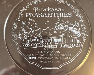 This is the back of the Mikasa plate.