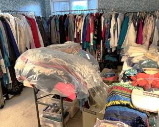 ...and these three racks of clothes.