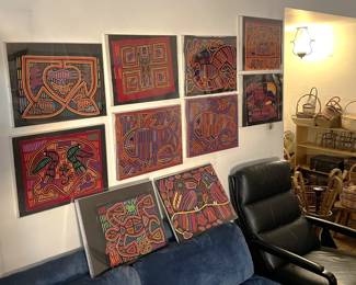 These ten images appear to borrow from Peruvian art from a bygone era. (I could be wrong on the Peruvian origin, but I think it's correct.)