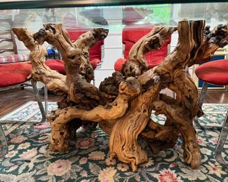 And this is a picture of the driftwood base. Don't forget the rug underneath it!