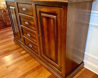 Arhaus Tuscan Buffet with 4 Center Drawer and 2 Cabinets