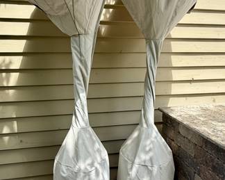 2 Outdoor Propane Heaters with Covers.