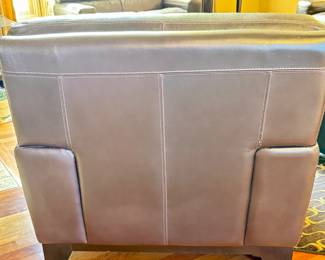 Awesome LeatherMatching Club Chair and Ottoman from Chateau D'Ax