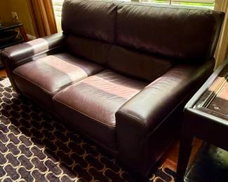Awesome Leather Leather Loveseat from Chateau D'Ax