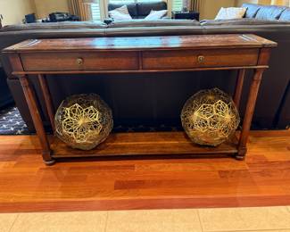 Arhaus Middleton Sofa/Console Table with 2 Drawers from Arhaus with Decor from Z Galleries