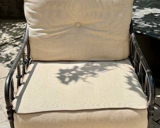 Cast Aluminum Fire Table with Set of 4 Chairs