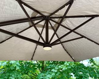 Cantilever Umbrella shown with Built-In Light