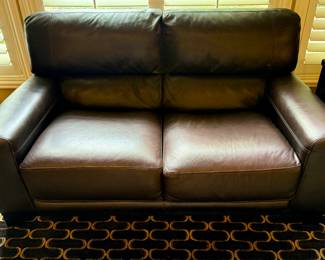 Awesome Leather Leather Loveseat from Chateau D'Ax