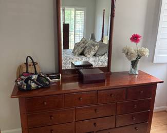 Impressions by Thomasville 12 Drawer Dresser (18D x 66"W x 32"H) with Mirror (50"H x 29"W)