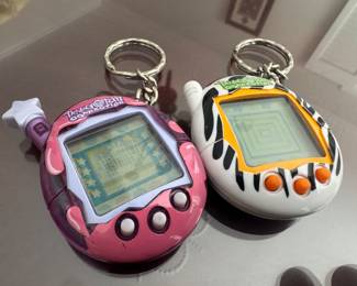 Tamagotchi Connection V3 Black White Zebra Stripes & Tamagotchi Connection 2004 Purple Lava Lamp