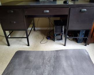 Office desk with laptop tray