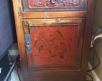 Chinese SideEnd Table painted and carved