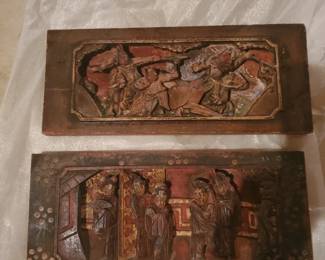 Antique Chinese Carved Panels