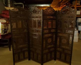 Indian Wooden Screen Antique