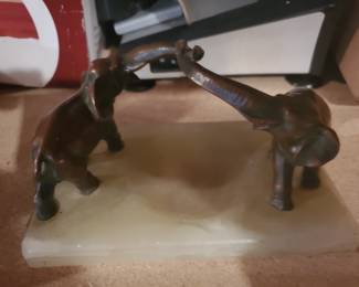 Bronze Elephant Decortaive Dish antique