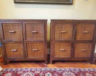 Rattan Storage Tables set of 2