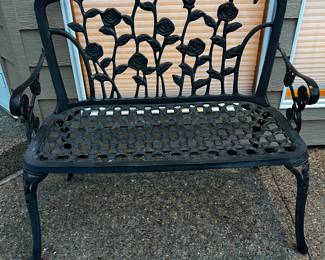 Wrought iron bench