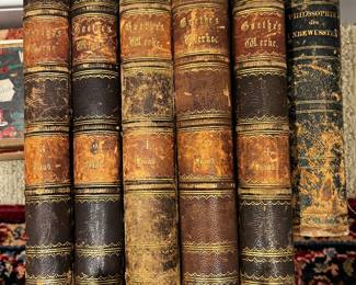 Antique Goethes German Poetry books set of 5