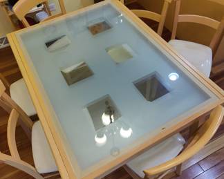 highly stylized Contemporary kitchen table and 6 chairs