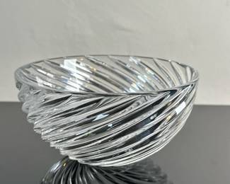 Tiffany & Co. Crystal Swirl Bowl | Vintage Tiffany & Co. "Joseph Riedel" crystal swirl bowl. - h. 3.25 x w. 6.25 in